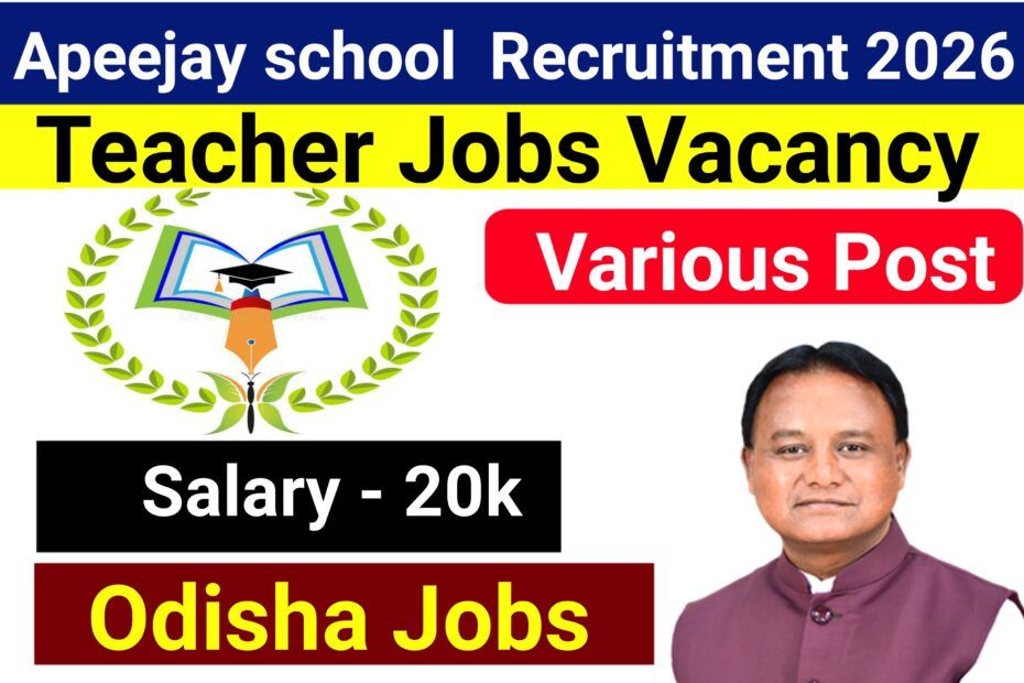 Apeejay School TeacherJob Vacancy Odisha