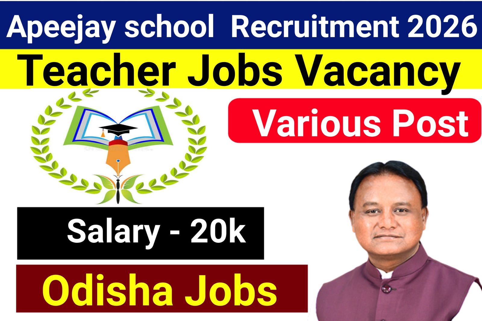 Apeejay School TeacherJob Vacancy Odisha