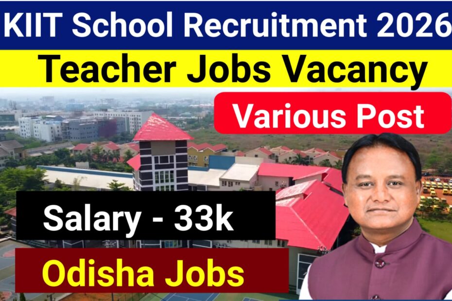 KIIT School Recruitment 2026