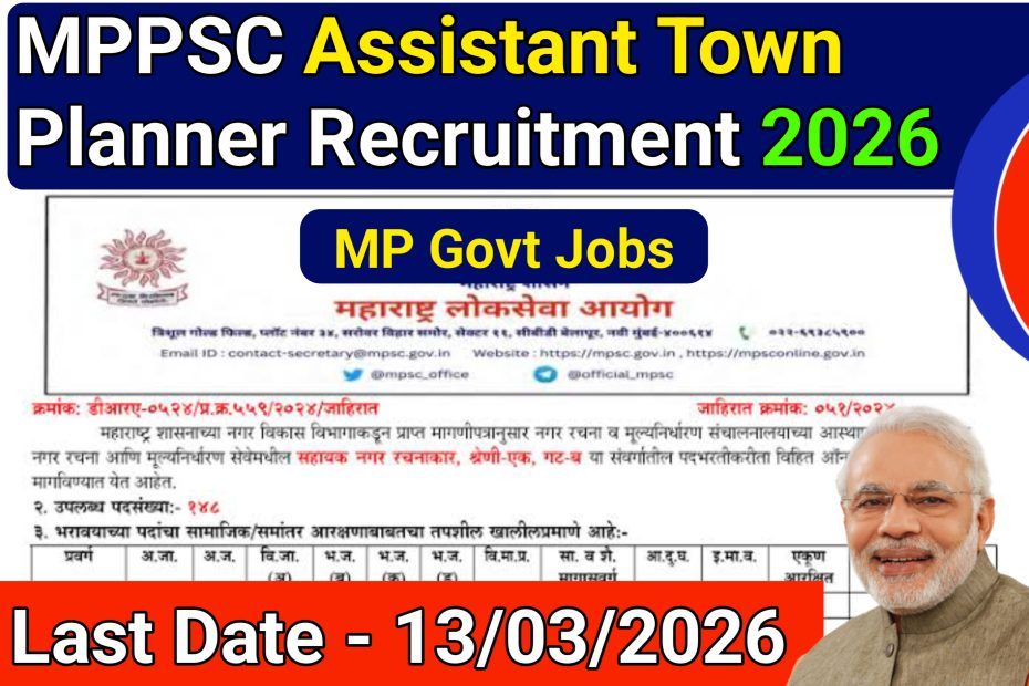 MPPSC Assistant Town Planner Recruitment 2026 Apply Online For39 Post Vacancy