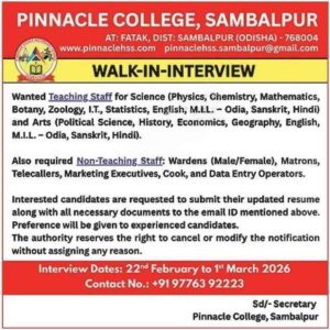 Pinnacle College Sambalpur