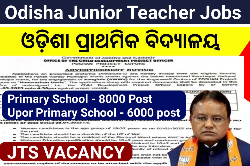 Odisha Junior Teacher Schematic ( JTS ) Recruitment 2026 Apply Date ...
